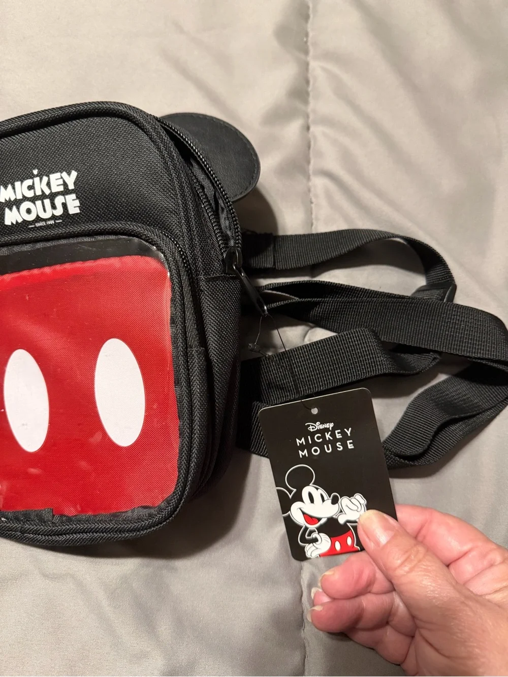 Small Disney Mickey Mouse Black & Red Crossbody Bag